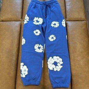 Denim Tears Blue Sweatpants Cuffed The Cotton Wreath Mens Size Large